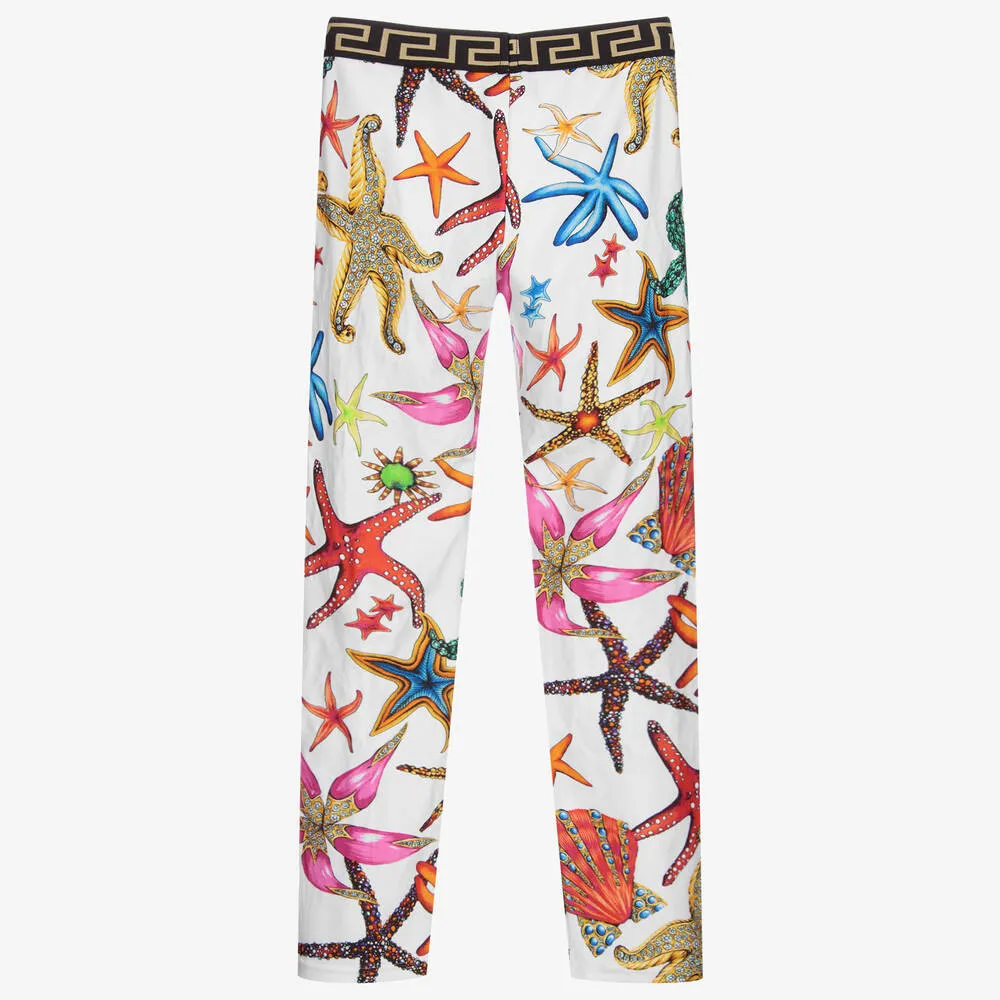 Teen White Logo Leggings
