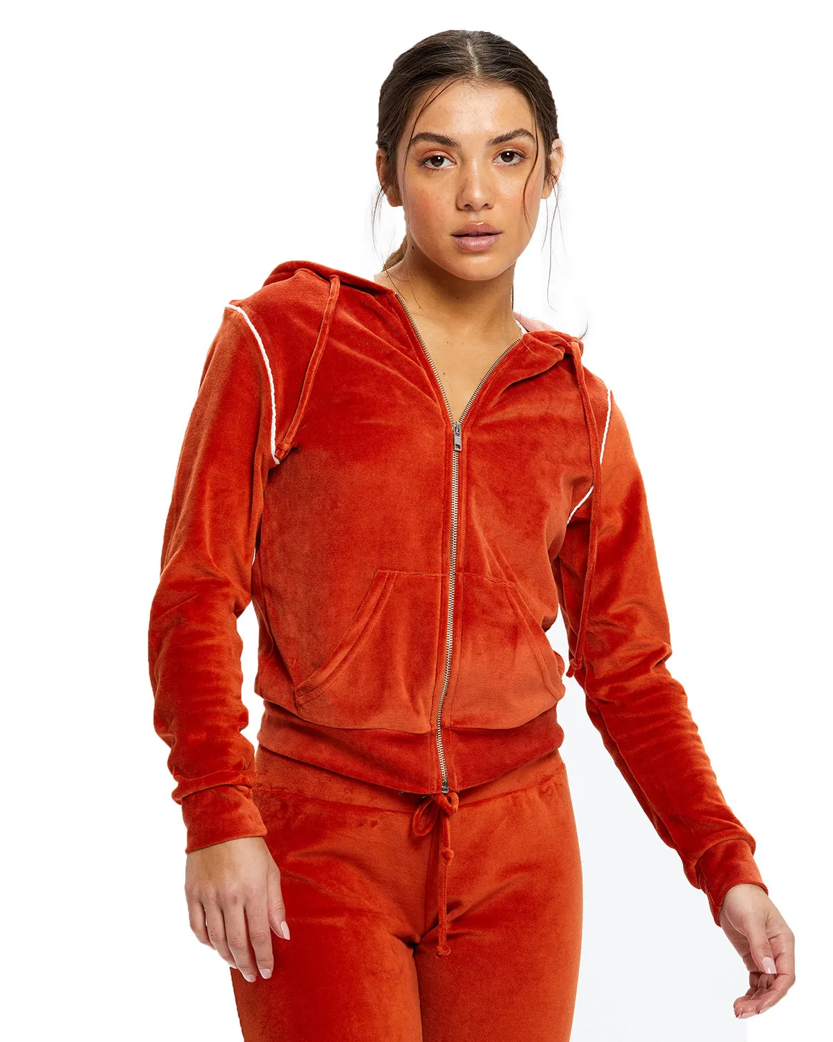 US Blanks / US565 Women's Plush Velour Zip Hoody SKU: 0565US