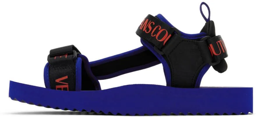 Versace Jeans Couture Black & Blue Ipanema Sandals