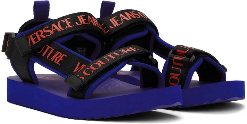 Versace Jeans Couture Black & Blue Ipanema Sandals