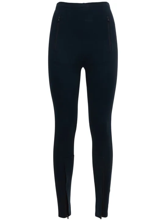 Wardrobe.nyc   Stretch jersey front zip leggings 