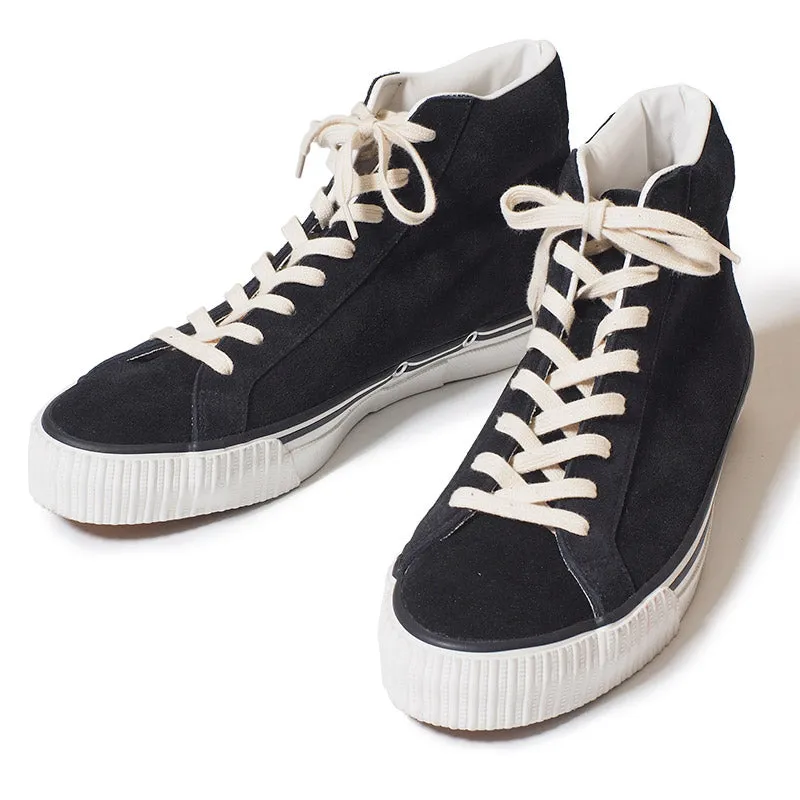 Warehouse 3401 High Top Suede Sneaker - Black