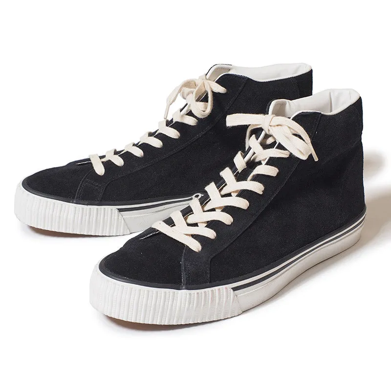 Warehouse 3401 High Top Suede Sneaker - Black