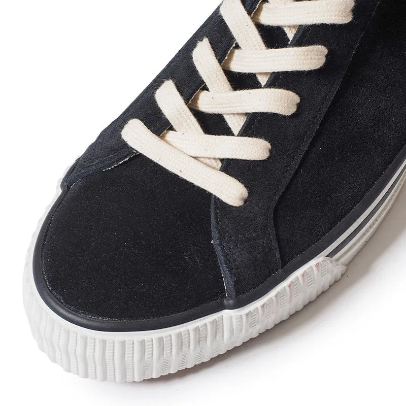 Warehouse 3401 High Top Suede Sneaker - Black