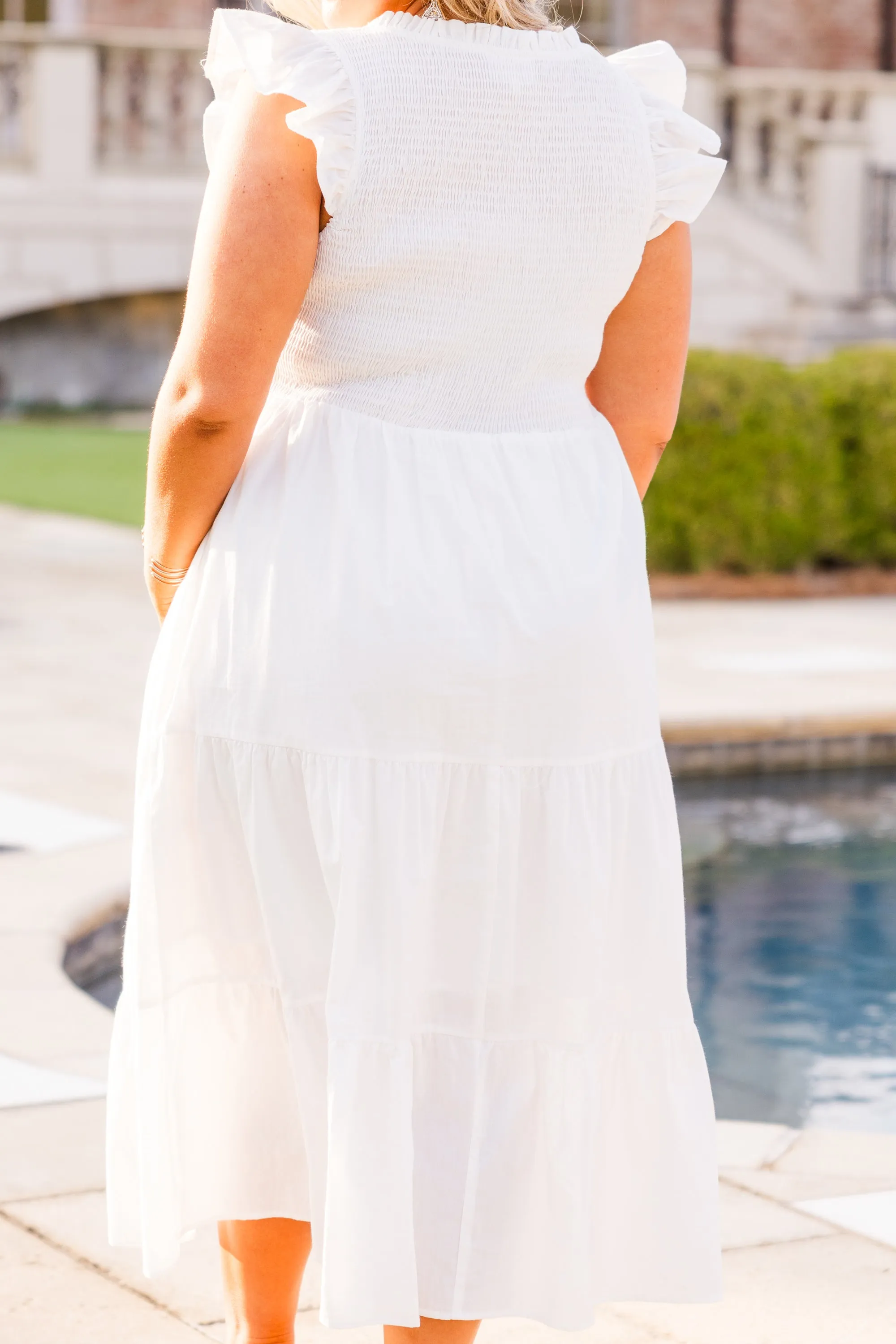 Wedding Bells Ring Midi Dress, Off-White