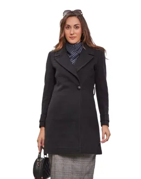 Women Wrap Coat  Black Color