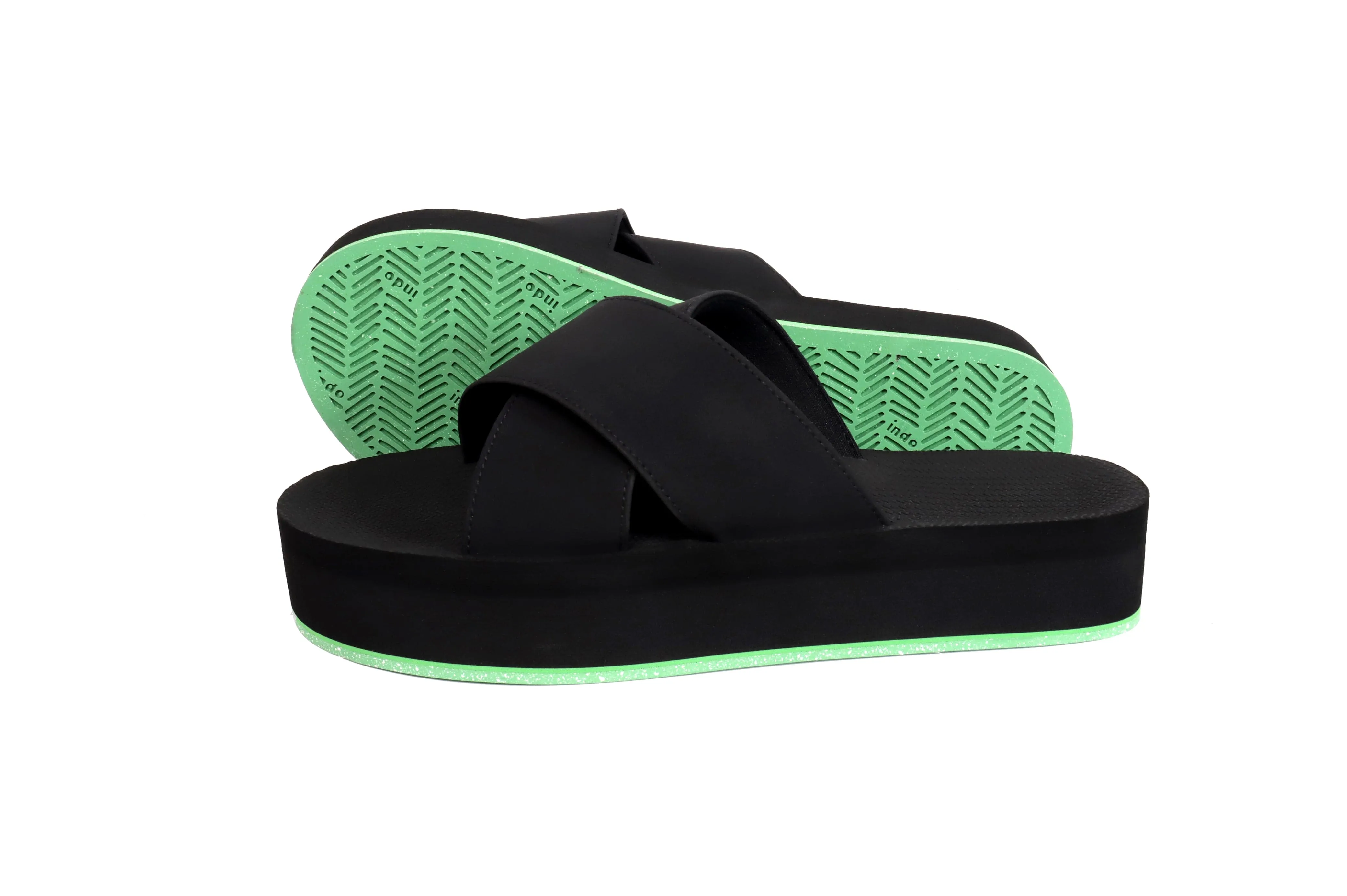 Women's Cross Platform Sneaker Sole - Lime Sole/Black