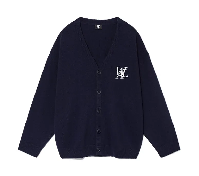 WOOALONG  |Casual Style Unisex Street Style Logo Cardigans