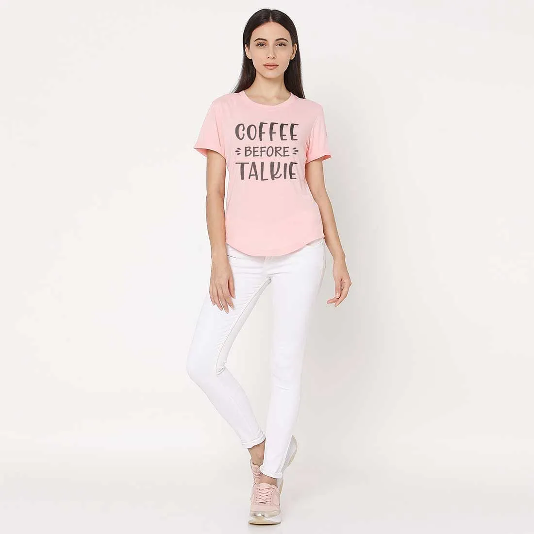 Workout Tshirt For Women  - Coffee Before Talkie