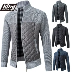 Xituodai 2022 Autumn Winter New Men's Jacket Slim Fit Stand Collar Zipper Jacket Men Solid Cotton Thick Warm Jacket Men Sweater