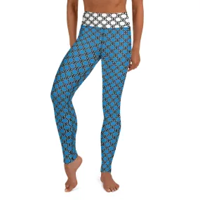 Yoga Leggings Aqua Chain